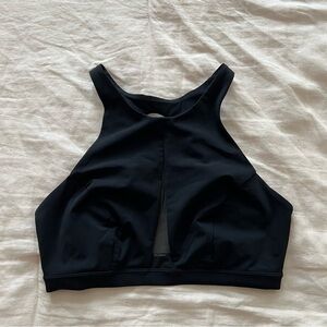 Lululemon Black Mesh Sports Bra Yoga Top EUC